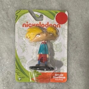 Nickelodeon Arnold Shortman Figurine - Yellow Hair, Teal Top, Red Shorts